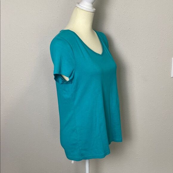 Talbots 100% Pima Cotton High Quality Classic Short Sleeve Tee Women's Size LP - Picture 6 of 10